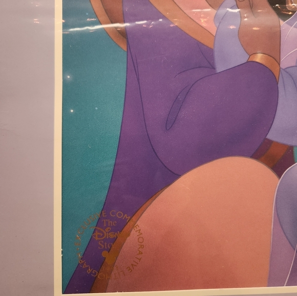Lithograph disney Aladdin and Jasmine 1993 - Picture 3 of 4